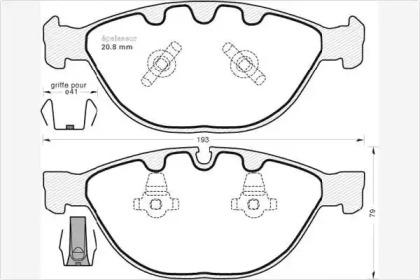 MGA 1097 Колодки гальмівні
