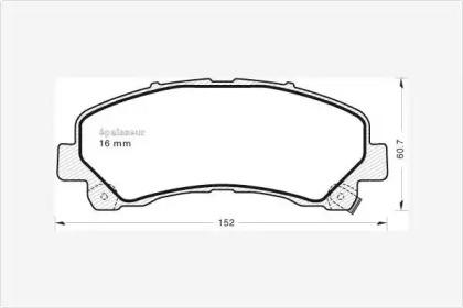 MGA 1116 Колодки гальмівні MGA 1116 Колодки гальмівні