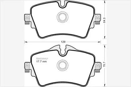 MGA 1185 Колодки тормозные