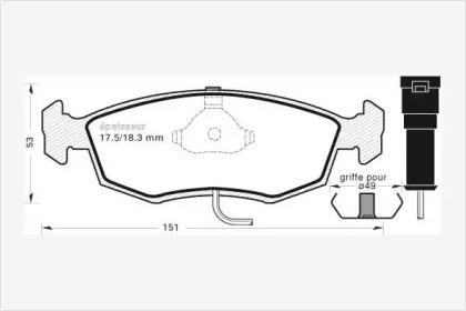 MGA 208 Колодки гальмівні MGA 208 Колодки гальмівні