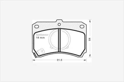 MGA 232 Brake pads MGA 232 Brake pads