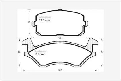 MGA 26 Колодки гальмівні MGA 26 Колодки гальмівні