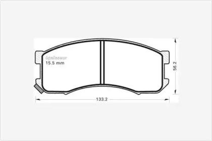 MGA 374 Brake pads MGA 374 Brake pads