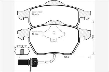 MGA 591 Колодки гальмівні