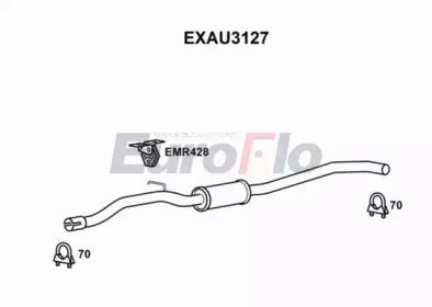 Euroflo EXAU3127 Середній глушник вихлопних газів Euroflo EXAU3127 Середній глушник вихлопних газів