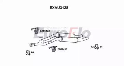 Euroflo EXAU3128 Muffler assy front Euroflo EXAU3128 Muffler assy front
