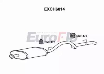Euroflo EXCH6014 Глушник вихлопних газів кінцевий Euroflo EXCH6014 Глушник вихлопних газів кінцевий