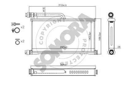 Somora 021050 Радіатор пічки Somora 021050 Радіатор пічки