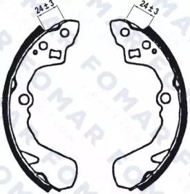 Fomar Roulunds FO 0595 Колодки тормозные Fomar Roulunds FO 0595 Колодки тормозные