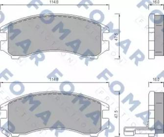 Fomar Roulunds FO 443681 Колодки гальмівні Fomar Roulunds FO 443681 Колодки гальмівні