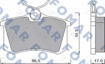 Fomar Roulunds FO 448181 Brake pads