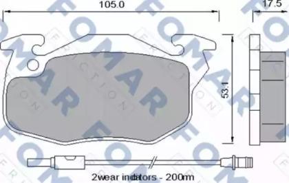 Fomar Roulunds FO 529481 Brake pads