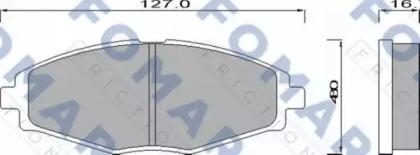 Fomar Roulunds FO 642281 Brake pads