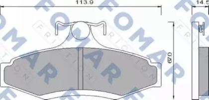Fomar Roulunds FO 666181 Brake pads