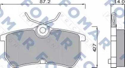 Fomar Roulunds FO 668781 Brake pads