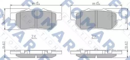 Fomar Roulunds FO 902681 Brake pads