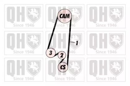 Quinton Hazell QBPK3390 Комплект ременя ГРМ з водяним насосом і роликами