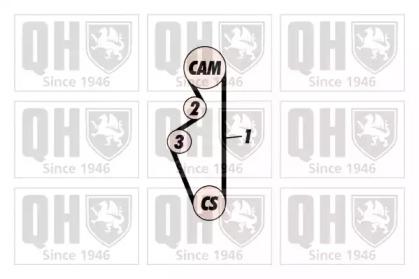 Quinton Hazell QBPK3530 Комплект ременя ГРМ з водяним насосом і роликами