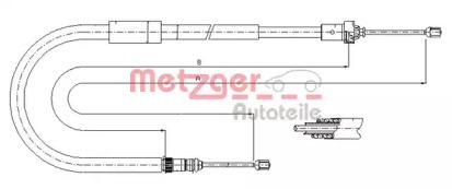 Metzger 116664 Brake cable Metzger 116664 Brake cable