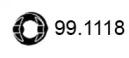 Asso 99.1118 Exhaust pipe support Asso 99.1118 Exhaust pipe support
