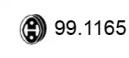Asso 99.1165 Exhaust pipe support Asso 99.1165 Exhaust pipe support