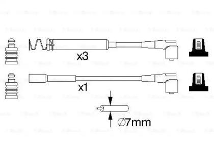 Bosch 0 986 357 063 Zuendkabel Bosch 0 986 357 063 Zuendkabel