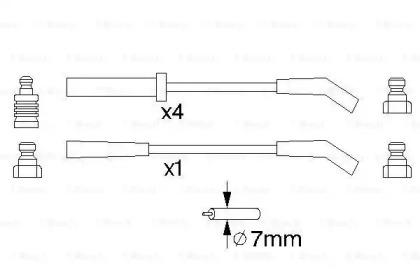 Bosch 0 986 357 123 Дроти високовольтні системи запалювання Bosch 0 986 357 123 Дроти високовольтні системи запалювання