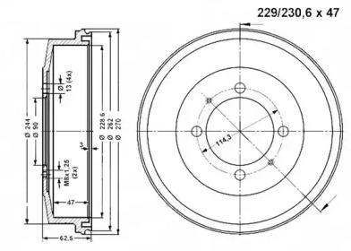 Vema 801130 Bremstrommel