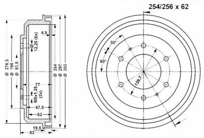 Vema 801136 Bremstrommel