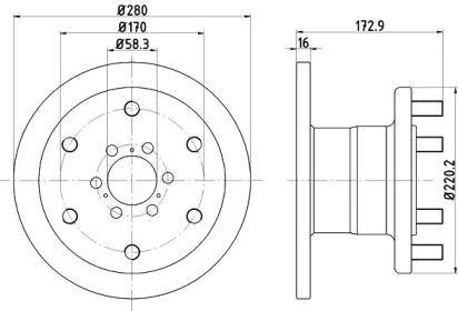 Mintex MDC837 Диск тормозной