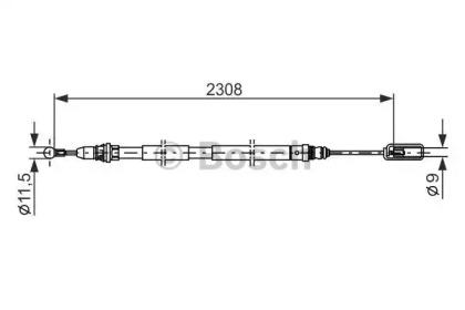 Bosch 1 987 477 953 Brake cable