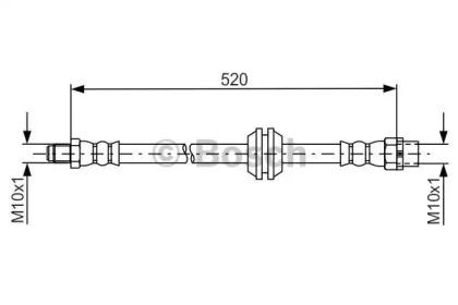 Bosch 1 987 481 680 Шланг тормозной Bosch 1 987 481 680 Шланг тормозной