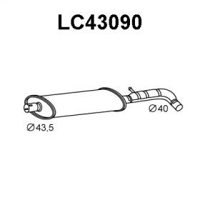 Veneporte LC43090 Muffler assy front