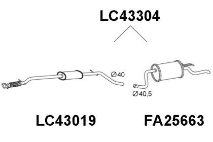 Veneporte LC43304 Середній глушник вихлопних газів