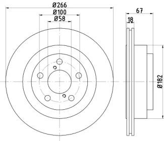 Hella 8DD 355 112-341 Brake disc