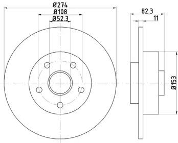 Hella 8DD 355 112-361 Диск гальмівний