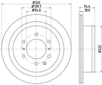 Hella 8DD 355 119-091 Диск гальмівний