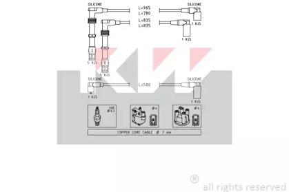 KW 360 356 Zuendkabel KW 360 356 Zuendkabel