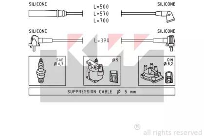 KW 360 436 Zuendkabel KW 360 436 Zuendkabel