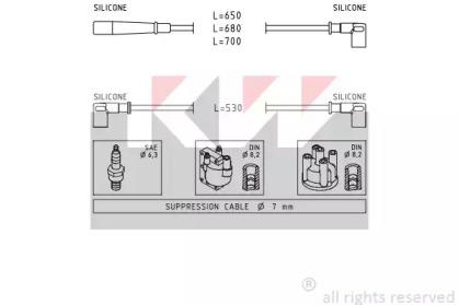 KW 360 554 Zuendkabel KW 360 554 Zuendkabel