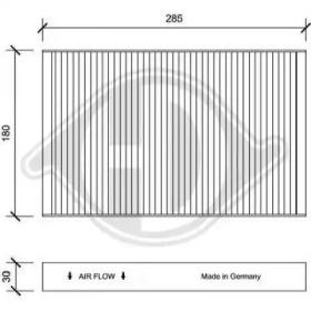 Diederichs DCI1195 Фільтр салону Diederichs DCI1195 Фільтр салону
