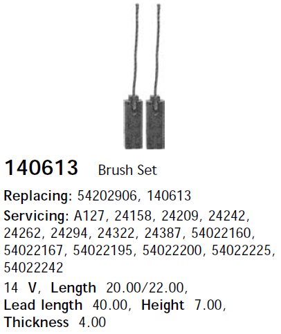 Cargo 140613 Carbon brushes alternator — Photo #2 Cargo 140613 Carbon brushes alternator — Photo #2