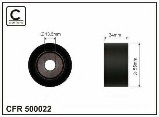 Caffaro 500022 Ролик натяжний ременя поліклинового — Фото №2