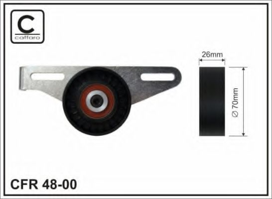 Caffaro 48-00 Ролик натяжний ременя ГРМ — Фото №2 Caffaro 48-00 Ролик натяжний ременя ГРМ — Фото №2