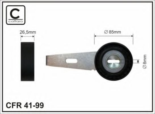 Caffaro 41-99 Ролик натяжной — Фото №2 Caffaro 41-99 Ролик натяжной — Фото №2
