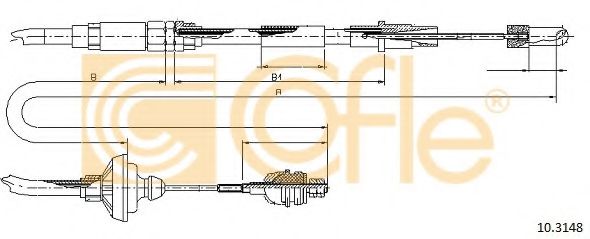 Cofle 10.3148 Трос зчеплення — Фото №2 Cofle 10.3148 Трос зчеплення — Фото №2