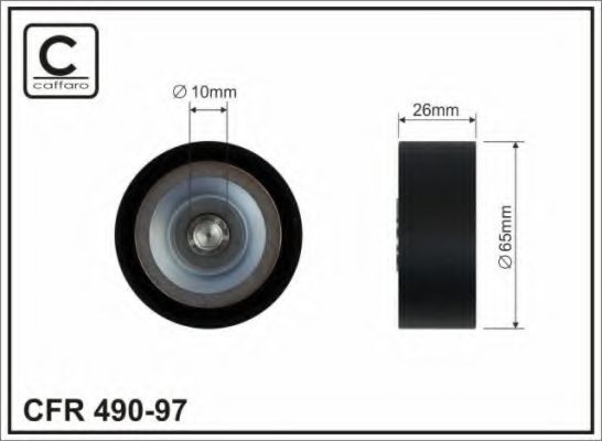 Caffaro 490-97 Ролик натажной ремня поликлинового — Фото №2 Caffaro 490-97 Ролик натажной ремня поликлинового — Фото №2