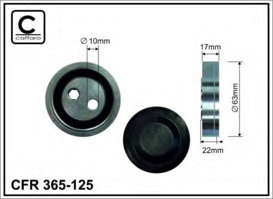 Caffaro 365-125 Ролик натяжний ременя поліклинового — Фото №2 Caffaro 365-125 Ролик натяжний ременя поліклинового — Фото №2