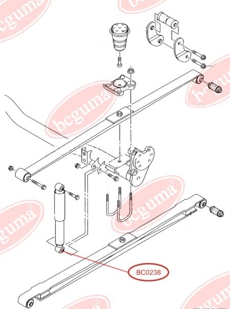 BC-Guma BC0238 Втулка амортизатора — Фото №2