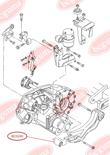 BC-Guma BC0240 Опора двигуна, КПП